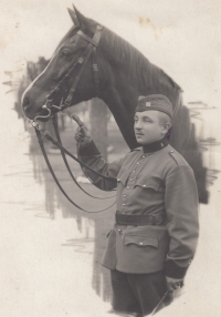Father Jindřich Wurst in the army, circa 1925 
