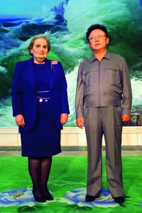 Madeleine Albright with Kim Jong Il in the DPRK