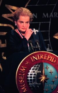 Madeleine Albright at the Intrepid Sea, Air & Space Museum, New York