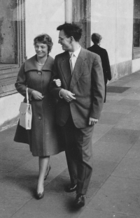 Magdaléna Smělá and her husband. Around 1962