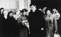 Witness' wedding at the church of Assumption of Virgin Mary and Saints Constantine and Methodius (first, they had to get married civilly at the Local National Committee office). 19th of January, 1980