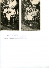 Rodinné fotografie Adamíkovcov z päťdesiatych rokov. (dvakrát)
