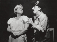 With Petr Pýcha in the play Flood, 1999