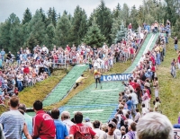 Lomnice ski resort in the 21st century when Karel Kodejška was still coaching young jumpers there