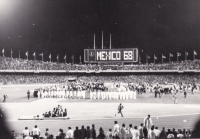 The closing ceremony of the Mexico Olympics in 1968, picture by Elena Moskalová