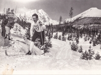 Ladislav Rygl on the cross-country course of the Nordic combined, in which he won the gold medal at the 1970 WC