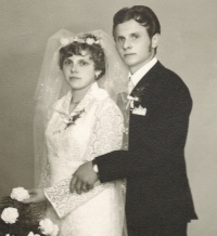 Marie and Jaroslav Černohorský's wedding photo, 1972