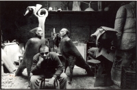 In his studio in 1989