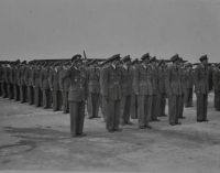 Ceremonial graduation of students of the Military Air Academy in Hradec Králové in 1948 