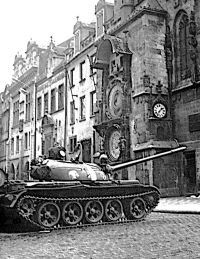Photograph taken by Pavel Šindelář in Prague during the Warsaw Pact invasion in August 1968