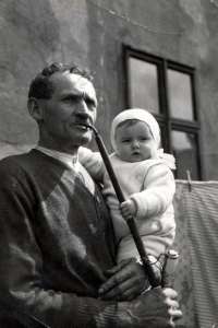 Little Ilona with her grandfather