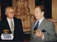 With President Václav Havel, 2000