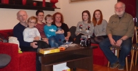 Family; son Petr with his wife Gita, wife Eva and grandchildren, 2018