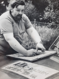 František Hron jako pracovník Lokomotiv Depa