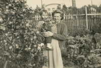 Edita Nyplová with her son, František 