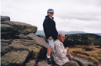 Otto Singer, husband of the witness, in the Krkonoše Mountains with his grandson around 1995