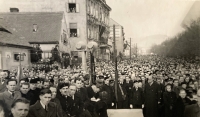 Funeral of miners, 1946, Lom u Mostu