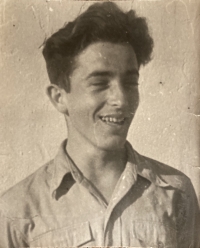 Jozef as a young member of the kibbutz