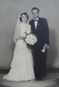 Wedding photo, August 5, 1950