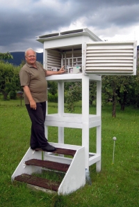 Miroslav Jech at his observatory in Hejnice in 2015 

