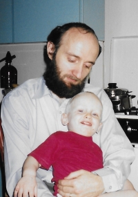 Miroslav Hrodek with his son (2001)