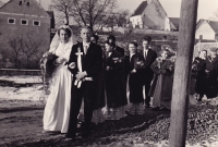 The newly-wedded Tesař couple, 1959 