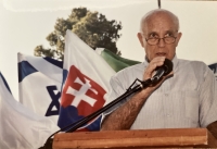 Odhalenie pamätníka československým židom pri Jeruzaleme, r. 2005