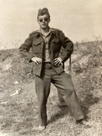Jozef Weiss after returning to Czechoslovakia during compulsory military service