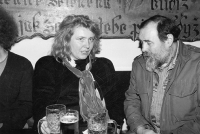 With Ruda Zeman at her favourite pub U Černého Vola in Prague 


