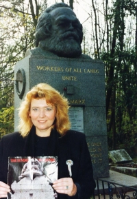 At the Tomb of Karl Marx in London, October 1989 
