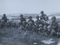 At an army camp, 196.  Zdzisław Bykowski, top row, standing