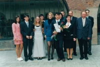 Eva Kordová's son, Jiří Korda, is graduating from the Charles University in the Karolinum hall. 2002
