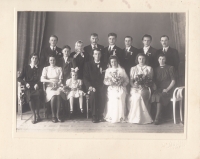 Wedding photograph of Ludmila and Oldřich Vlčkek. May 1945