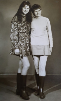 Young Krystyna Zangová (on the right) with her friend