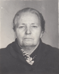 Pasová fotografie matky Václava Pišla před reemigrací do Čech v roce 1991