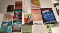 Post-war posters enticing Poles to move to the western, formerly German, territories which was passed to Poland after the Potsdam Conference as compensation for the eastern territories seized by the Soviet Union. The posters are on display at the Zajezdnia Museum in Wroclaw
