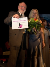 The ball of the College of Polytechnics in Jihlava, with a friend Líba, 2015