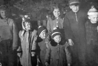 Young Krystyna (second from the left) with her siblings and friends 