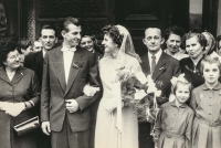 Jiří Kotrč's parents Jiří and Jindřiška at their wedding in 1958
