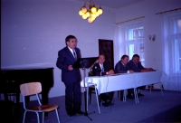 Jiří Mach at the conference on the history of Dobruška 1995