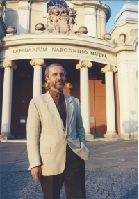 Lubomír devoted 20 years of his life to the resuscitation of the National Museum's Lapidarium (1973-1993). Photo 1998.
