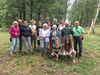 Family of Petr Polakovič (fourth from the top left) during a get-together in the defunct village of Holičky before 2020