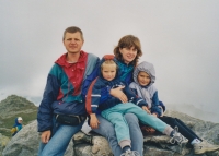 Igor Kyselka with his family, Chopok 2003