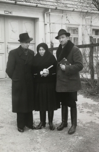 Ján Borota with his parents