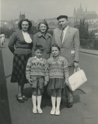 The Kiš family visiting Prague in 1956
