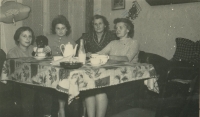 Miroslava visiting German friends displaced from Pesvice after the war
