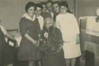A family of German friends displaced from Pesvice after the war