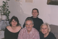 With his first wife Anička and two daughters Ester and Renata 