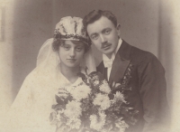 Wedding of Anna and Stanislav Jůva's parents, 1919