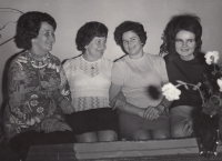 The witness's aunt Hella, mother, mother-in-law and wife in Liberec in 1974